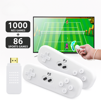 Retro Game Console with Motion Controllers – 1086 Built-in Games