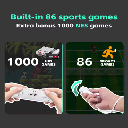 Retro Game Console with Motion Controllers – 1086 Built-in Games